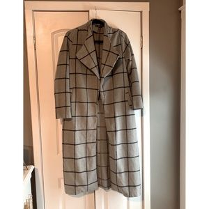 Grey Plaid Checkered Winter Jacket